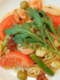 Homemade Brunch Recipe | Shrimp & Tomato Olive Oil Pasta 🫒🍽️