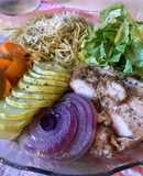 Pechuga de pollo con vegetales AL HORNO 🍗🥕🥒🫑🧅