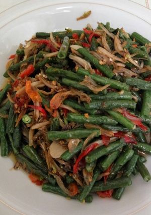 Foto resep Tumis Kacang Panjang Teri Asin Pedas