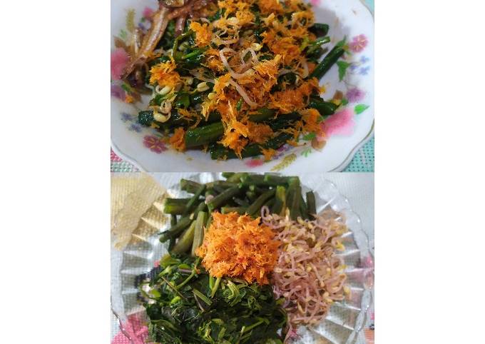 Resep Urap Teri kangkung Kacang Panjang dan Toge, Bikin Ngiler