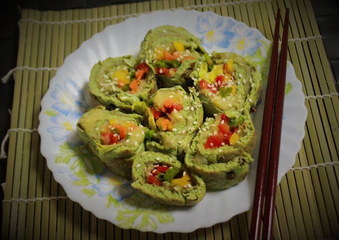 Spinach Egg Sushi Recipe