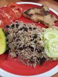 Arroz congri. Cena cubana