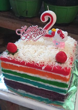 Foto resep Rainbow Cake Kukus