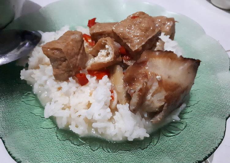 Bagaimana Membuat Ikan asap kuah santan tahu pong ga pakai lama, Anti Gagal