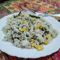 A picture of Palak Corn Rice.