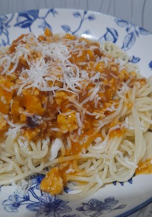 Foto resep Spaghetti Bolognese Daging Ayam