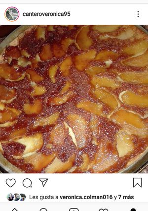 Una foto de Tarta invertida de manzana