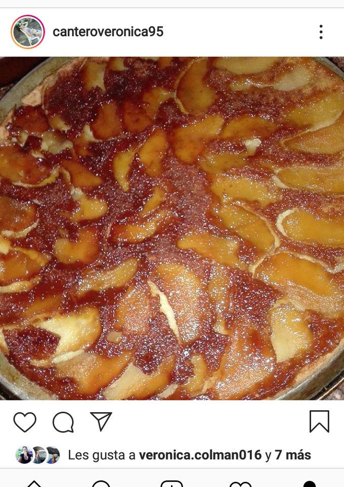 Una foto de Tarta invertida de manzana