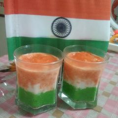 A picture of Tricolour Suji Halwa.