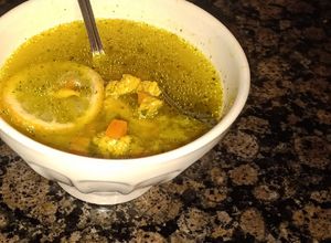 صورة لوصفة حساء الدجاج soupe poulet
