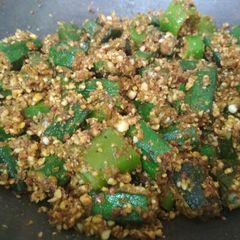 A picture of Masala bhindi.