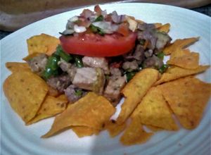 Una foto de Nachos con Carne