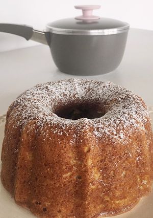 Una foto de Budín de banana y coco