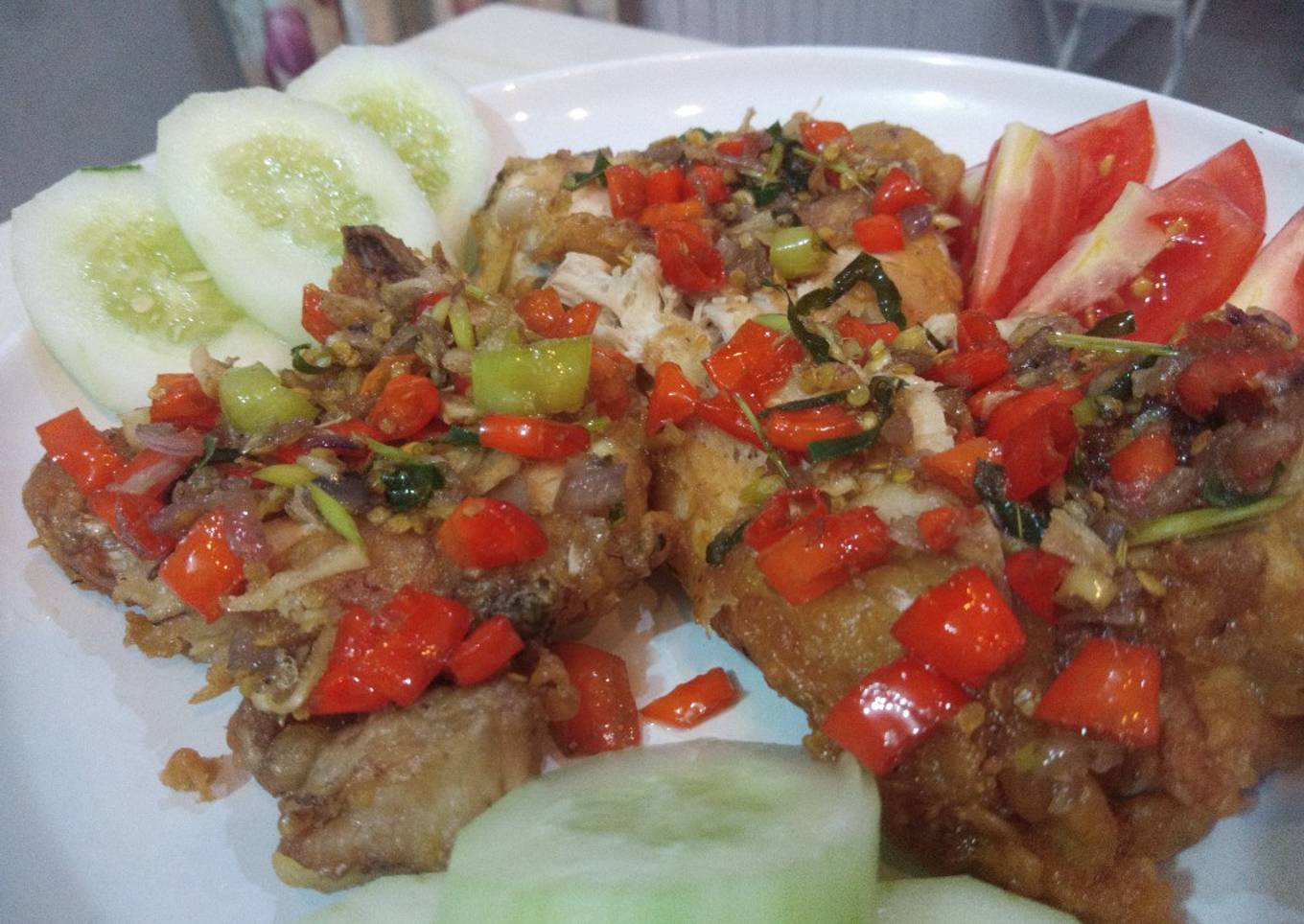 Resep Ayam Geprek Sambal Matah Anti Gagal