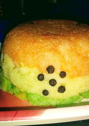 A picture of Tricolour rava Kesari.