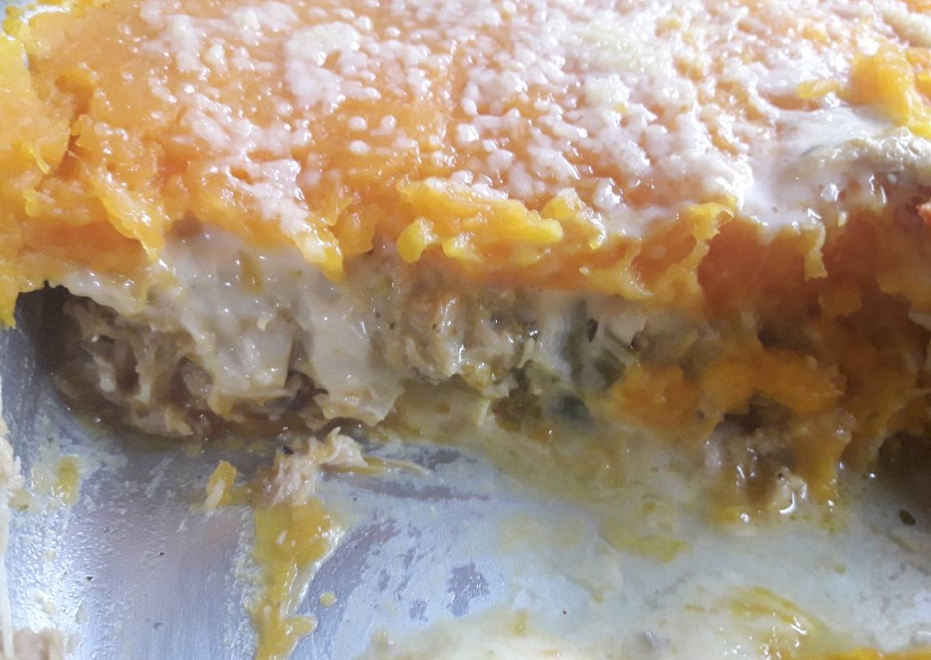Pastel de calabaza y pollo