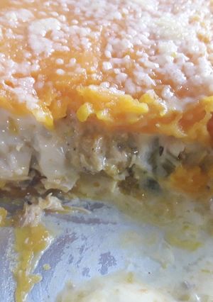 Una foto de Pastel de calabaza y pollo