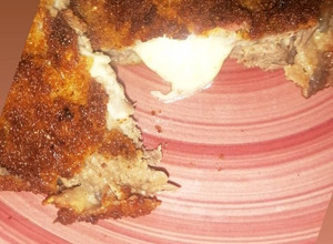 Una foto de Escalopas rellenas de queso