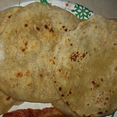 A picture of Roti bread (Buttery Indian flat bread).