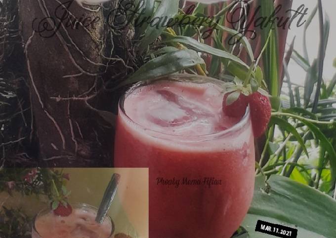 Resep Juice Strawbery Yakult Anti Gagal