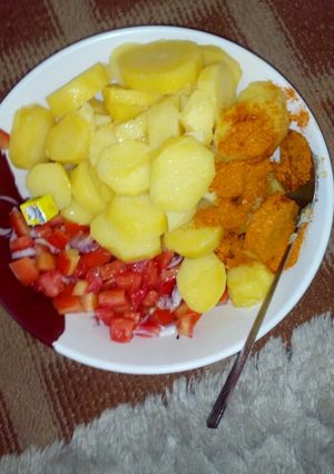 A picture of Boiled potatoes.