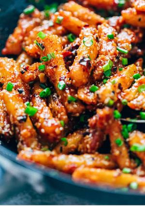 A picture of Honey chilli potatoes.