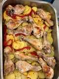 Jamoncitos de pollo al horno con patatas
