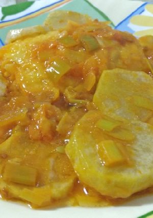 Foto principal de Bacalao en salsa de puerro y cebolla