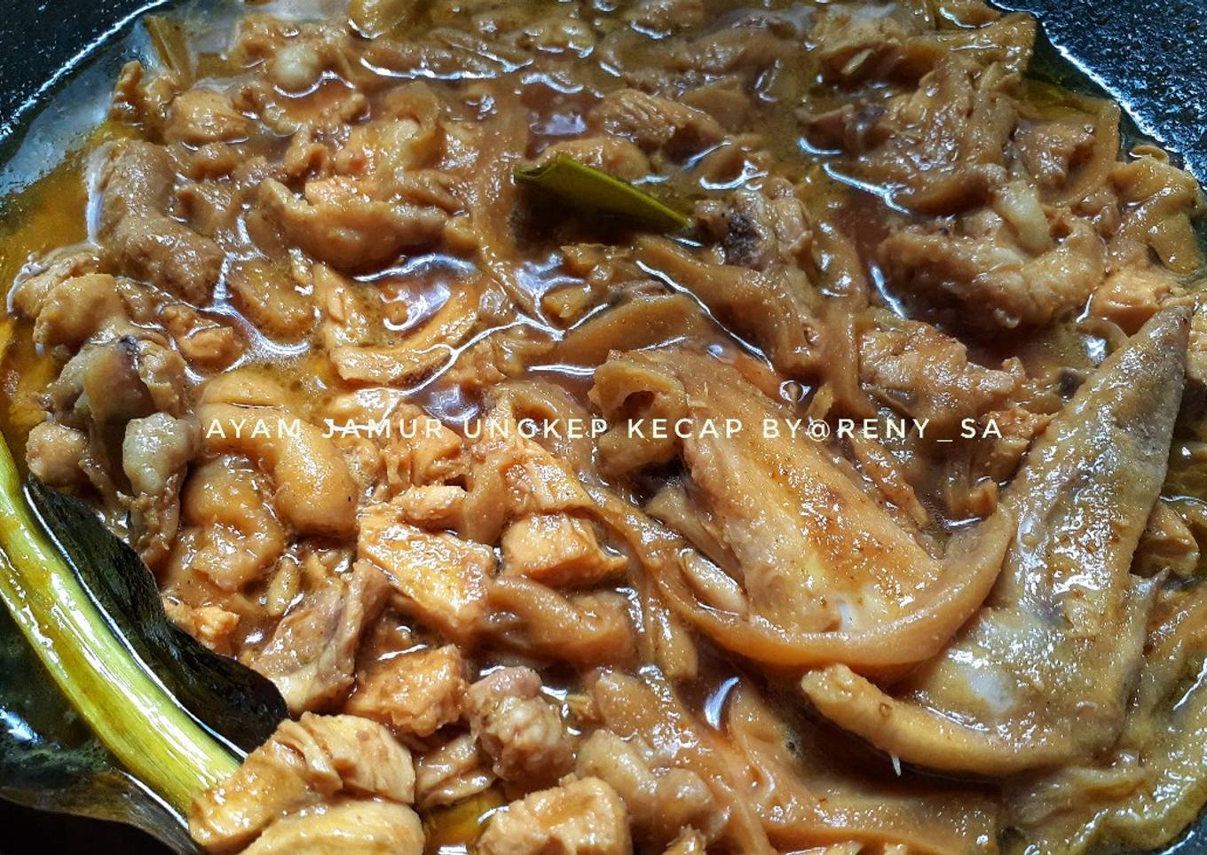 Ayam Jamur Ungkep bumbu Kecap