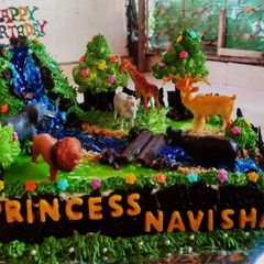Blackforest jungle theme cake A picture of Blackforest jungle theme cake.