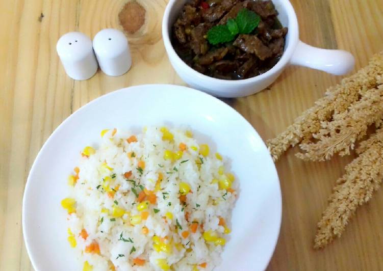 Garlic Butter Rice dan Sapi Lada Hitam