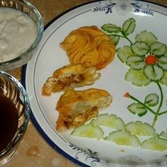 A picture of New style chicken kachori #CookpadRamadan #CookpadRamadan k sath.