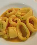 Calamares en salsa de langostinos en Monsieur Cuisine