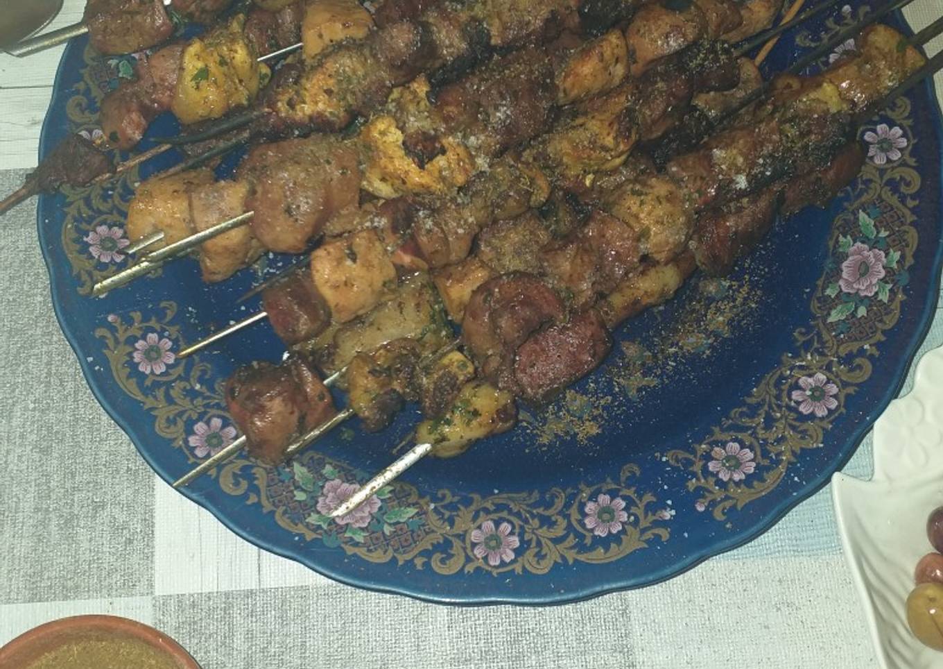 Brochetas de carne
