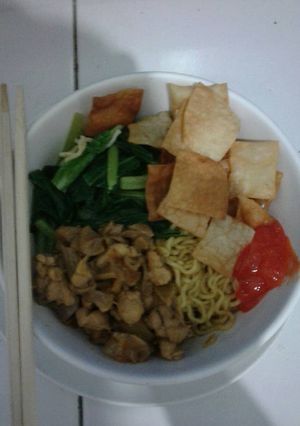 Foto resep Mie Ayam Jamur sruputtt!!!🍝🍗🐥🍄