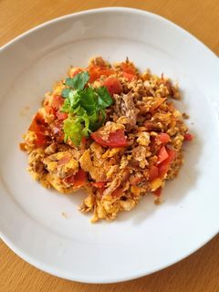 A picture of Low-Carb Tomato and Tuna Scramble.