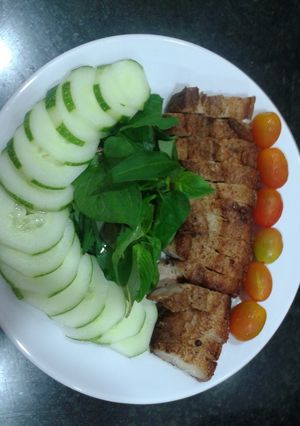 Hình của món Thịt Ba Chỉ Chiên Ngũ Vị.