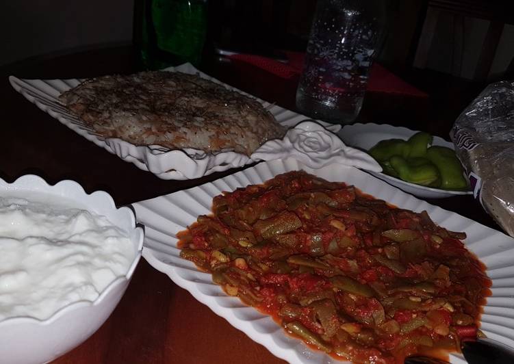 فاصوليا بالزيت الحلو