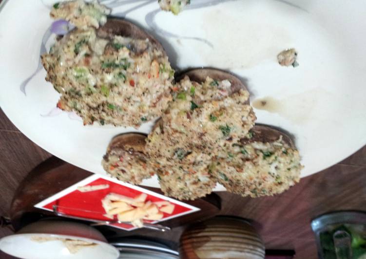 Recipe of Super Quick Homemade crab stuffed mushrooms