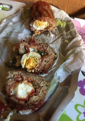 Una foto de Huevo con carne picada