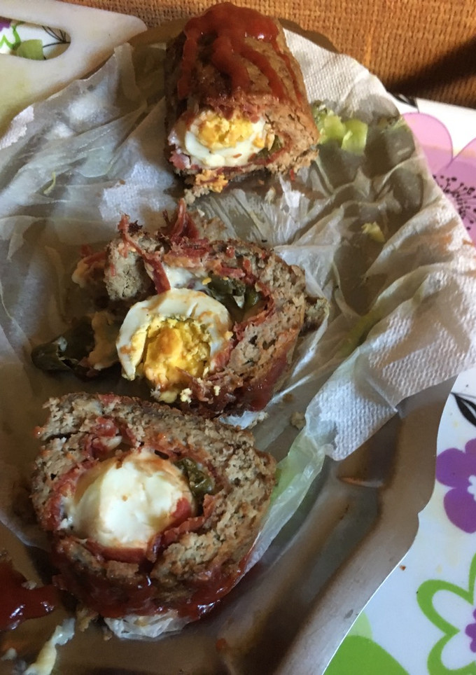 Una foto de Huevo con carne picada