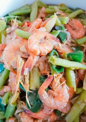 Foto resep 22. Tumis Udang Kacang Panjang