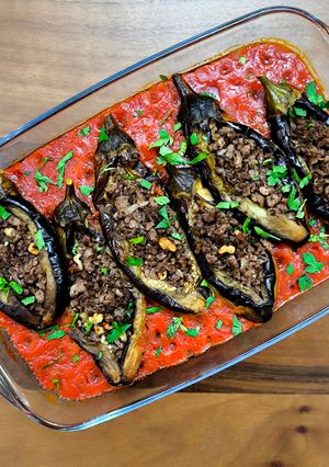 عکسی از دستور 🇱🇧 شیخ المحشی (بادمجان شکم پر لبنانی) (Lebanese stuffed aubergines)