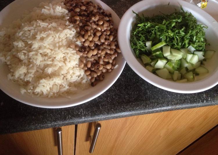 Simple Way to Make Super Quick Homemade Rice and beans with pepper nd vegetable