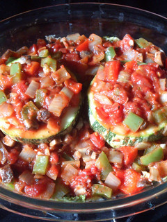A picture of Stuffed Marrow - Vegetarian.