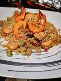 Cous cous verdure e gamberoni