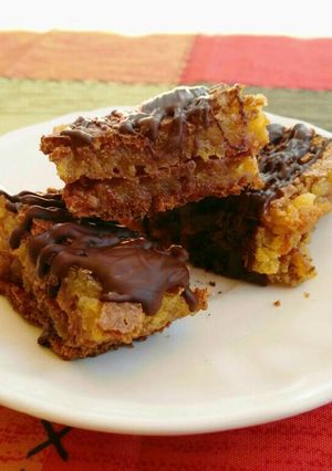 Foto principal de Brownie de chocolate blanco con cerezas. Sin gluten