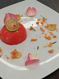 Mousse de piloncillo con glaseado espejo