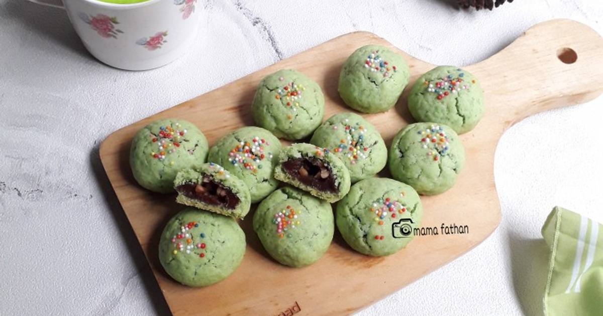 Resep Mochi Cookies Pandan Coklat Kacang Oleh Mama Fathan Cookpad