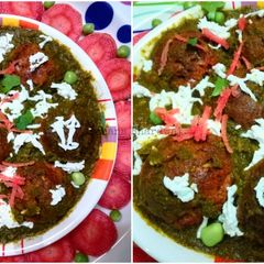 A picture of Beetroot Spinach Kofta Curry.